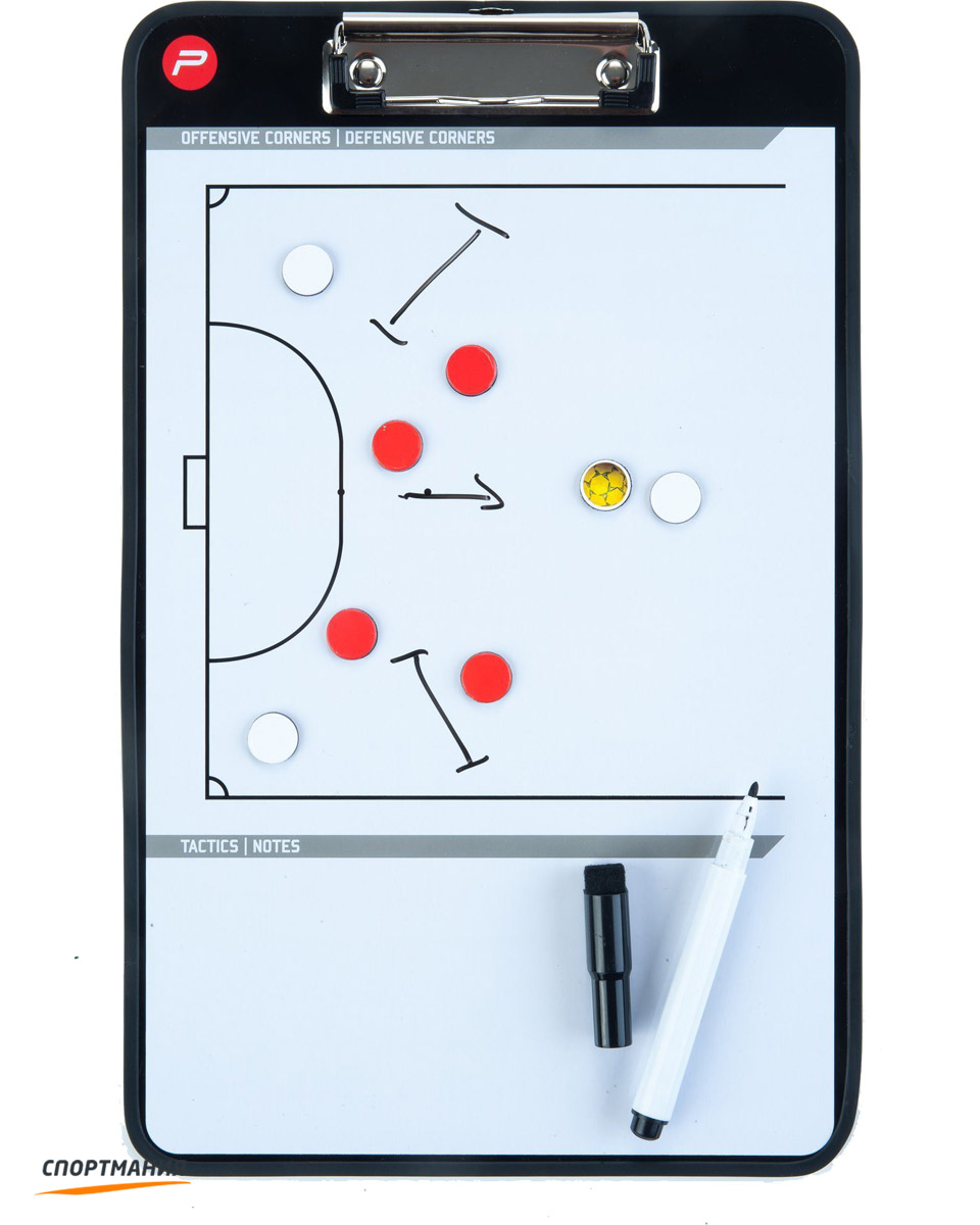 P2I100650 Доска тренерская для мини-футбола Pure2Improve Coachboard Futsal  белый, коричневый, черный цвет белый, коричневый, черный