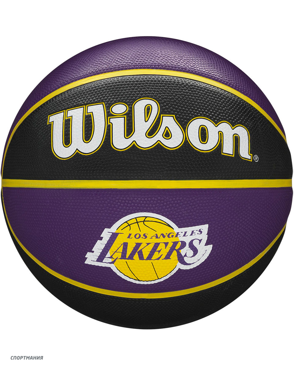 WTB1300XBLAL Мяч баскетбольный Wilson NBA Лейкерс фиолетовый, черный,  желтый, белый цвет фиолетовый, черный, желтый, белый