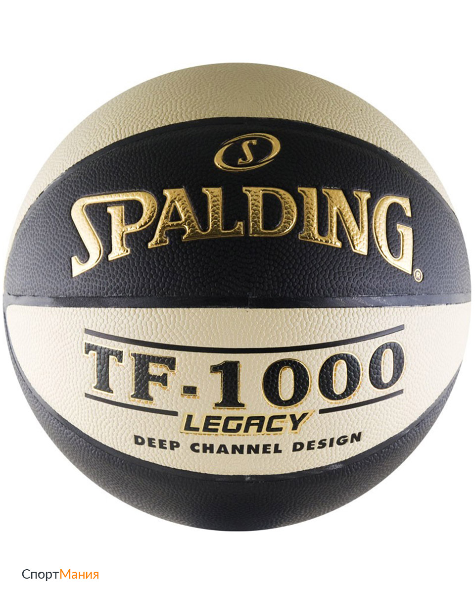 74-581z Мяч баскетбольный Spalding TF-1000 Legacy Euroleague черный, белый,  желтый цвет черный, белый, желтый