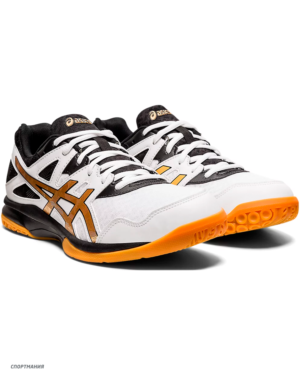 1071A037-102 Волейбольные кроссовки Asics Gel-Task 2 белый, черный, золотой  мужчины цвет белый, черный, золотой